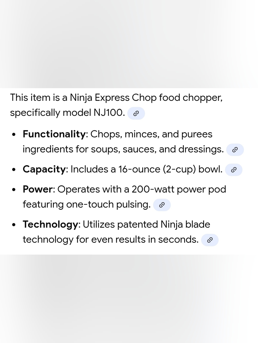 NWT Ninja Express Chop Mini Chopper New In Box Includes 16oz. 2 Cup Bowl - Picture 7 of 7